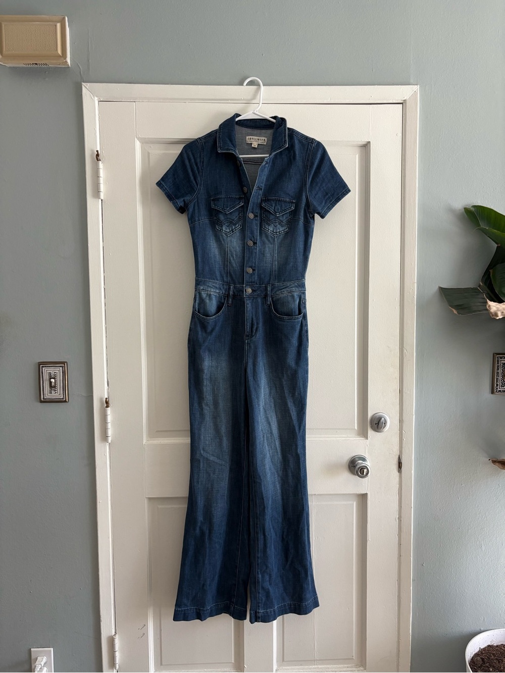 Idyllwind by Miranda Lambert Denim Jumpsuit - Dark Blue Wide-Leg